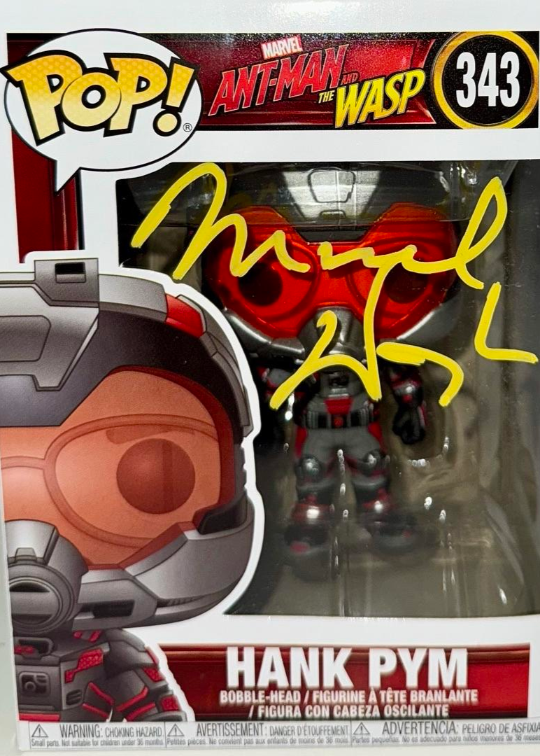 Michael Douglas Signed Funko Pop #343 "Hank Pym" Ant-Man - Beckett COA